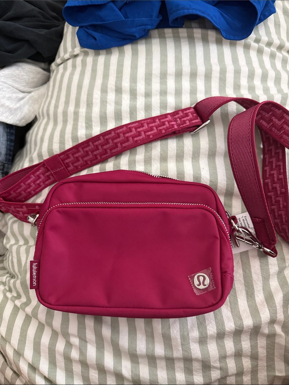 Lamo Raspberry Pink Crossbody Strap Bag